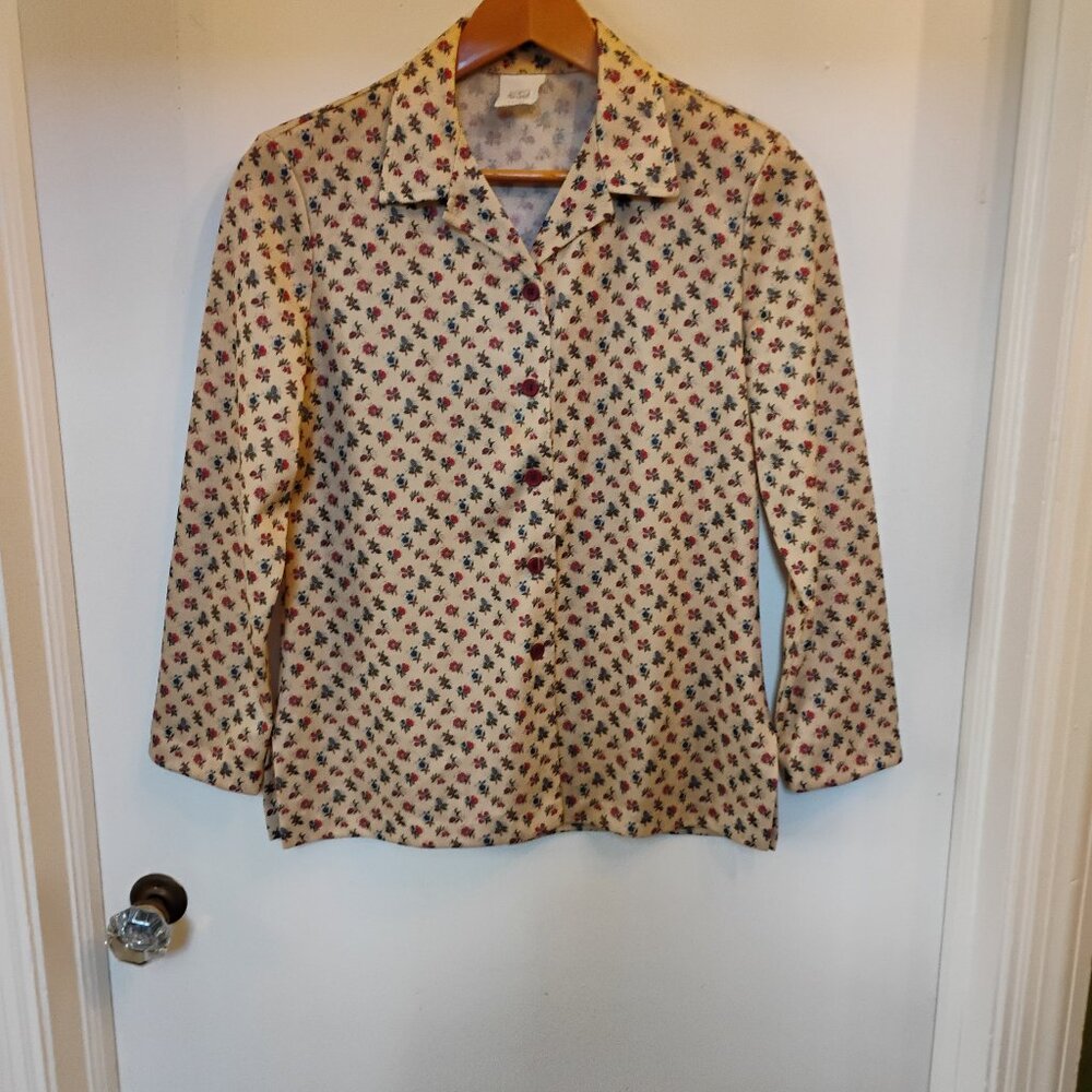 Vintage Polyester Style Print Shirt